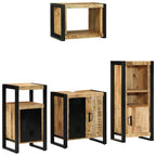 Juego de muebles de baño con cajón 4 pcs Madera de mango maciza