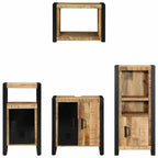 Juego de muebles de baño con cajón 4 pcs Madera de mango maciza