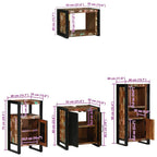 Juego de muebles de baño 4 pcs Madera sólida recuperada