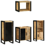 Juego de muebles de baño con cajón 4 pcs Madera de mango maciza