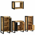 Juego de muebles de baño con cajón 4 pcs Madera de mango maciza