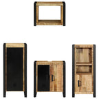 Juego de muebles de baño con cajón 4 pcs Madera de mango maciza