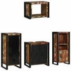 Juego de muebles de baño 4 pcs Madera sólida recuperada