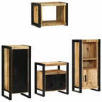 Juego de muebles de baño con cajón 4 pcs Madera de mango maciza