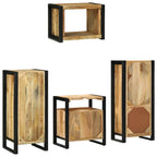 Juego de muebles de baño con cajón 4 pcs Madera de mango maciza