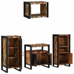 Juego de muebles de baño 4 pcs Madera sólida recuperada
