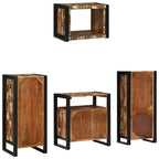 Juego de muebles de baño 4 pcs Madera sólida recuperada