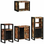Juego de muebles de baño 4 pcs Madera sólida recuperada