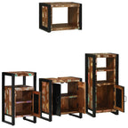 Juego de muebles de baño 4 pcs Madera sólida recuperada