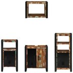 Juego de muebles de baño 4 pcs Madera sólida recuperada