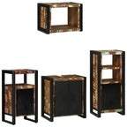 Juego de muebles de baño 4 pcs Madera sólida recuperada