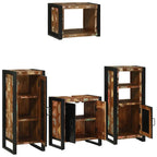Juego de muebles de baño 4 pcs Madera sólida recuperada