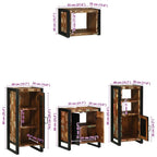 Juego de muebles de baño 4 pcs Madera sólida recuperada