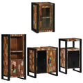 Juego de muebles de baño 4 pcs Madera reciclada maciza