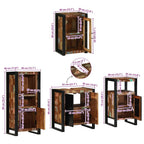 Juego de muebles de baño 4 pcs Madera reciclada maciza