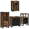 Juego de muebles de baño 4 pcs Madera reciclada maciza