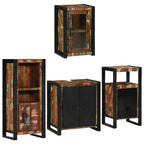 Juego de muebles de baño 4 pcs Madera reciclada maciza