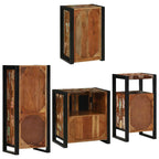 Juego de muebles de baño 4 pcs Madera reciclada maciza