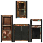 Juego de muebles de baño 4 pcs Madera reciclada maciza
