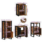 Juego de muebles de baño 4 pcs Madera reciclada maciza