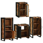 Juego de muebles de baño 4 pcs Madera reciclada maciza