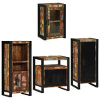 Juego de muebles de baño 4 pcs Madera reciclada maciza
