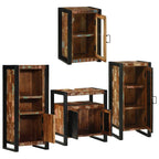Juego de muebles de baño 4 pcs Madera reciclada maciza