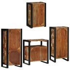 Juego de muebles de baño 4 pcs Madera reciclada maciza