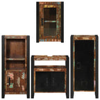 Juego de muebles de baño 4 pcs Madera reciclada maciza