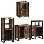Juego de muebles de baño 4 pcs Madera reciclada maciza