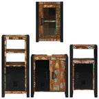 Juego de muebles de baño 4 pcs Madera reciclada maciza