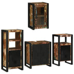 Juego de muebles de baño 4 pcs Madera reciclada maciza