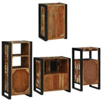 Juego de muebles de baño 4 pcs Madera reciclada maciza