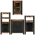 Juego de muebles de baño 4 pcs Madera reciclada maciza