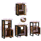 Juego de muebles de baño 4 pcs Madera reciclada maciza