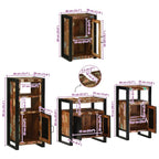 Juego de muebles de baño 4 pcs Madera reciclada maciza