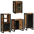 Juego de muebles de baño 4 pcs Madera reciclada maciza