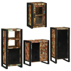 Juego de muebles de baño 4 pcs Madera reciclada maciza