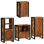 Juego de muebles de baño 4 pcs Madera reciclada maciza