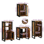 Juego de muebles de baño 4 pcs Madera reciclada maciza