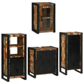 Juego de muebles de baño 4 pcs Madera reciclada maciza