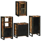 Juego de muebles de baño 4 pcs Madera reciclada maciza