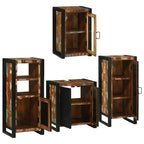 Juego de muebles de baño 4 pcs Madera reciclada maciza