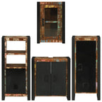 Juego de muebles de baño 4 pcs Madera reciclada maciza