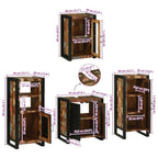 Juego de muebles de baño 4 pcs Madera reciclada maciza