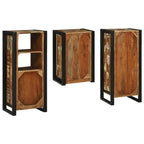 Juego de muebles de baño 3 pcs Madera reciclada maciza