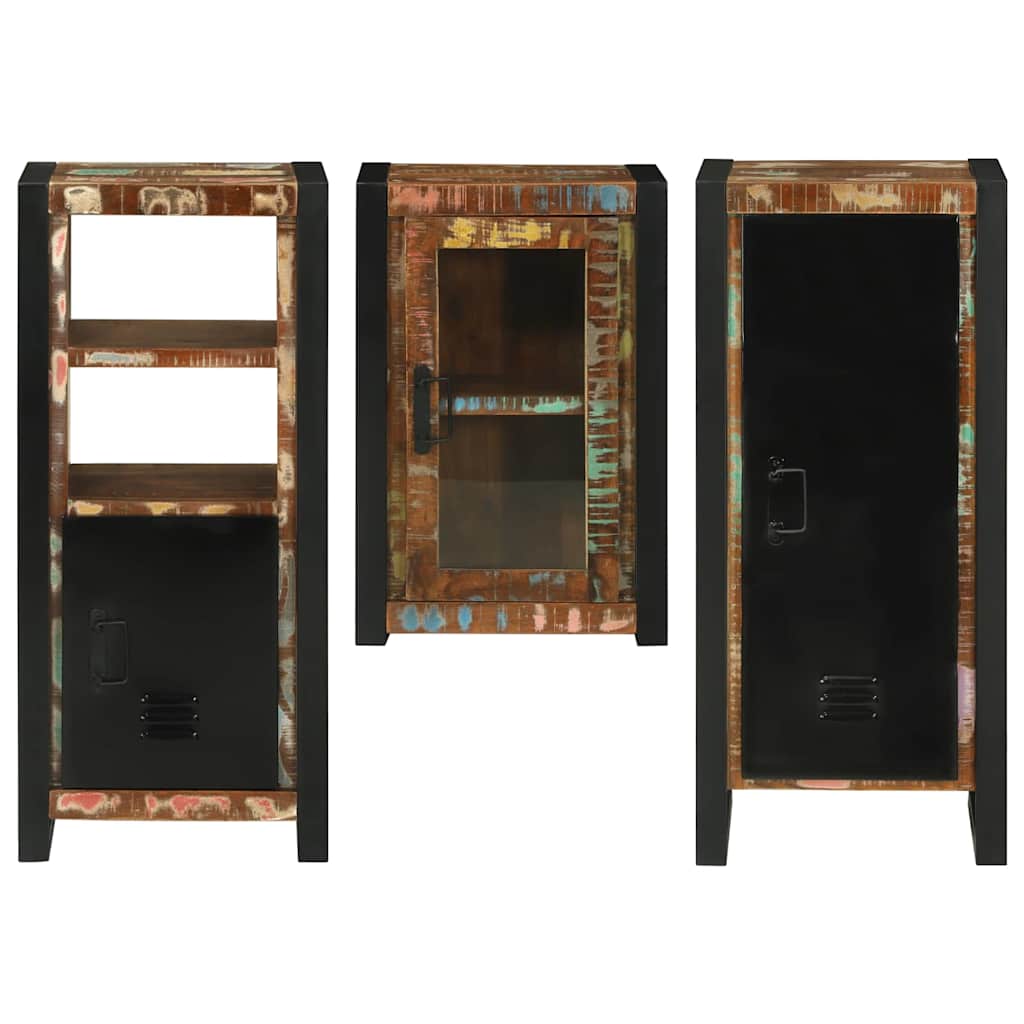 Juego de muebles de baño 3 pcs Madera reciclada maciza
