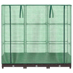 Arriate con cubierta invernadero aspecto ratán 120x40x123 cm