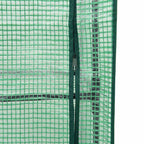 Arriate con cubierta invernadero aspecto ratán 120x40x123 cm