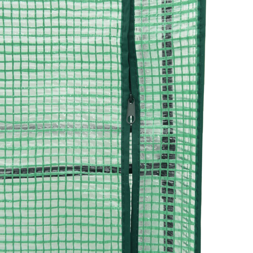 Arriate con cubierta invernadero aspecto ratán 80x50x182 cm